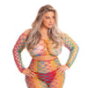 Pink Lipstick Pot of Gold Skirt Set Rainbow QN
