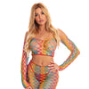 Pink Lipstick Pot of Gold Skirt Set Rainbow O/S
