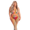 Pink Lipstick Roy G. Biv 2 pc Bodystocking Rainbow QN