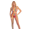 Pink Lipstick Roy G. Biv 2 pc Bodystocking Rainbow O/S