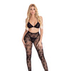 Pink Lipstick All About Leaf Bra & Leggings Black O/S