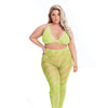 Pink Lipstick All About Leaf Bra & Leggings Green QN