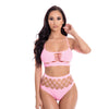 Pink Lipstick Neon Dreams Bra & High Waist Thong Pink O/S