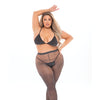 Pink Lipstick Tall Order Bra Top & Leggings Black QN
