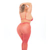 Pink Lipstick Tall Order Bra Top & Leggings Red QN