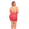 Pink Lipstick Black Cherry Strap Halter Bra & Skirt (Fits up to 3X) Red QN
