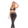 Pink Lipstick Mesmerize Me Tri Top & Legging Black O/S