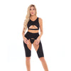 Pink Lipstick Leg Up Chap Style Short, Bra & G-String Black O/S