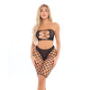 Pink Lipstick Empress Biker Short & Bandeau Top Black OS