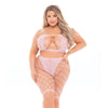 Pink Lipstick Empress Biker Short & Bandeau Top (Fits up to 3X) Pink QN