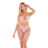 Pink Lipstick Empress Biker Short & Bandeau Top Pink O/S