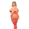 Pink Lipstick Gives You Hell Halter Bra, Pantyhose & G-String Red QN