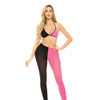 Pink Lipstick Block You Out Bra & Legging Black/Pink O/S