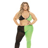 Pink Lipstick Block You Out Bra & Legging Black/Green QN