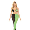 Pink Lipstick Block You Out Bra & Legging Black/Green O/S
