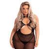 Pink Lipstick Follow Me Mini Dress Black OQ