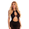 Pink Lipstick Follow Me Mini Dress Black O/S