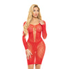 Pink Lipstick Animal Inside Chemise Red O/S