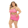 Pink Lipstick All You Need Cut Out Dress Neon Pink QN