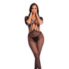 Pink Lipstick Amplify Crotchless Bodystocking Black O/S