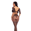 Pink Lipstick Amplify Crotchless Bodystocking Black O/S