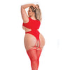 Pink Lipstick All a Dream Teddy Bodystocking Red QN