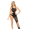 Pink Lipstick Show You How Cut Out Bodystocking Black O/S