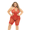 Pink Lipstick Fill Me In Bodystocking Red QN