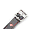Plesur Heart Ball Gag w/Red Hearts - Black