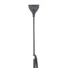 Plesur 21" Wide Tip Leather Crop - Black