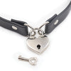 Plesur PVC Collar w/Heart Lock - Black