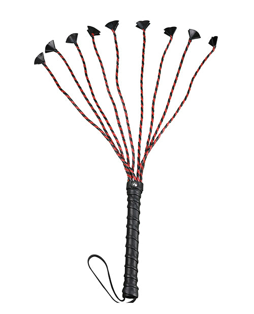 Plesur 24" Cat of 9 Tails with Petal Ends - Black/Red