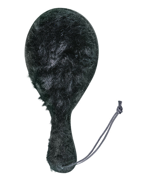 Plesur Faux Fur Leather Ping Pong Paddle - Black