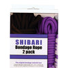 Plesur Cotton Shibari Bondage Rope 2 Pack - Black/Purple