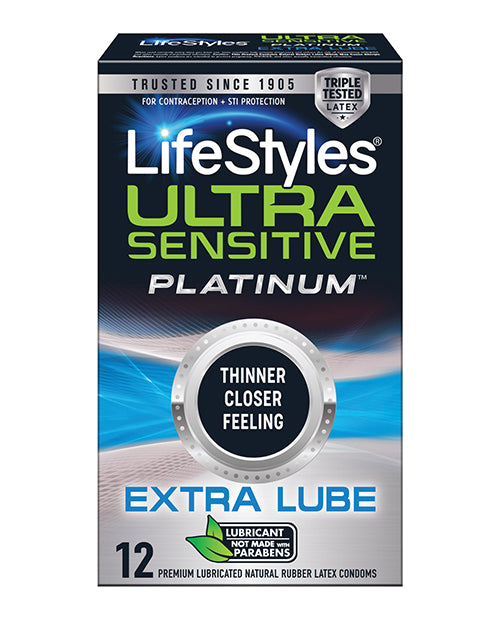 Ultra Sensitive Platinum Extra Lube Condom - Pack of 12