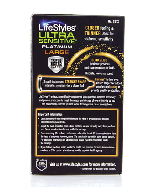 Lifestyles Ultra Sensitive Platinum Large Condom