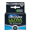 Lifestyles Ultra Sensitive Platinum Extra Lube Condom - Pack of 3