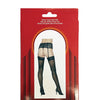 Silicone Lace Top Thigh High Black O/S