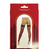Vinyl Top Fishnet Stocking Red O/S