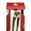 Sheer Lace Top Stocking Black O/S