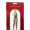 Rhinestone Fishnet Full Sleeved Bodystocking Black O/S