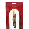 Rhinestone Fishnet Halter Top Bodystocking Black O/S