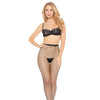 Fence Net Pantyhose w/Rhinestones Black O/S