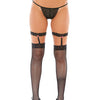 Leg Garter Thigh High Black O/S