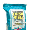 Rock Candy Fresh Vibes Toy Cleaning Towelettes Travel Pack - Pack of 20