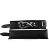 Rouge Padded Leather Wrist Cuffs - Black