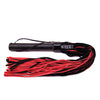 Rouge Suede Flogger w/Leather Handle - Black/Red