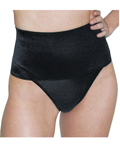 Rago Shapewear Soft Wide Band Thong Shaper Black XL