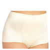 Rago Shapewear Rear Shaper Panty Brief Light Shaping w/Removable Contour Pads - Beige