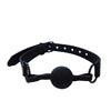 Rouge Leather Ball Gag - Black with Black